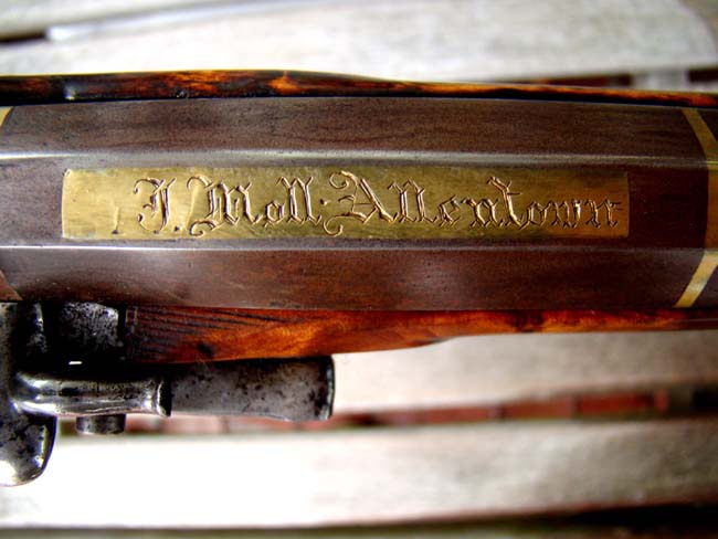 A Pennsylvania flintlock half-stock plains rifle by John Moll II of Allentown circa 1820-1850 — image 3